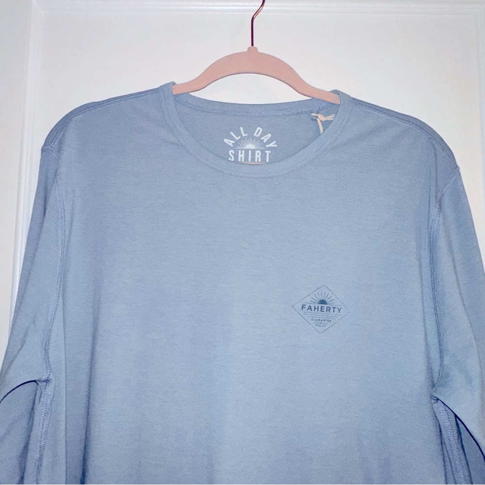 Fakery All Day Shirt. Size Large. NWT. Blue. Long Sleeve.